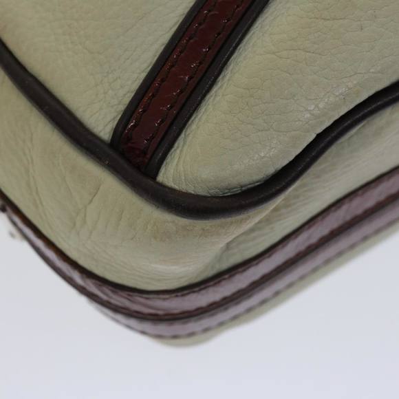 CELINE Hand Bag Leather Beige Auth bs12047 - Picture 14 of 16